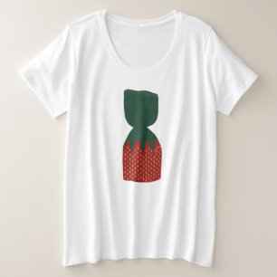 Camiseta Plus Size Strawberry Bon Bons Candies
