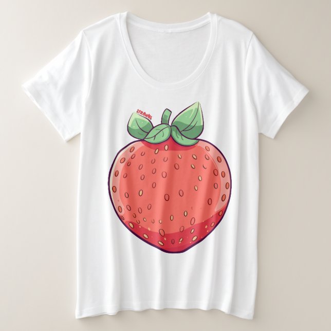 Camiseta Plus Size Strawbs (Frente do Design)