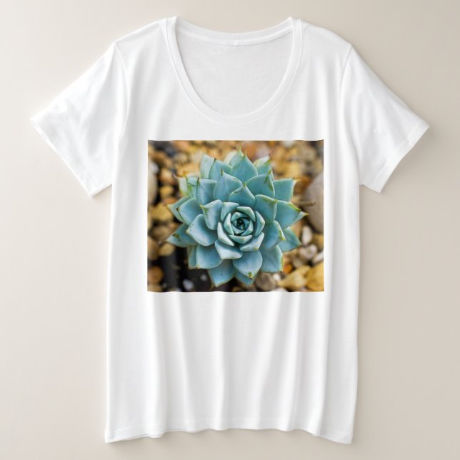 Camiseta Plus Size Suculenta (Frente do Design)