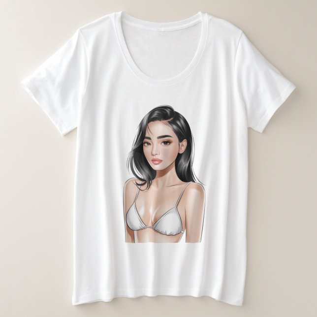 Camiseta Plus Size Summer Radiance (Frente do Design)