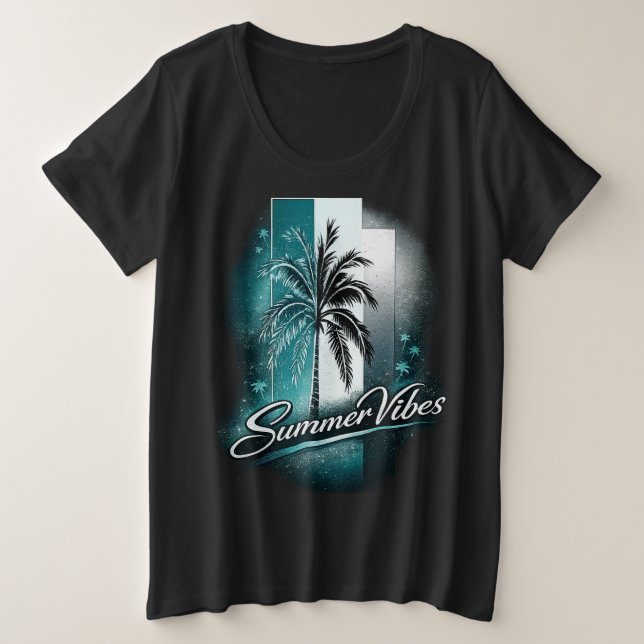 Camiseta Plus Size Summer Vibes (Frente do Design)