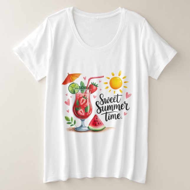 Camiseta Plus Size Suor Verão  (Frente do Design)