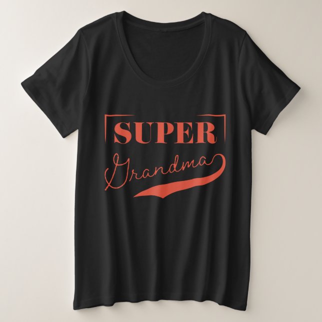 Camiseta Plus Size Super vovó (Frente do Design)