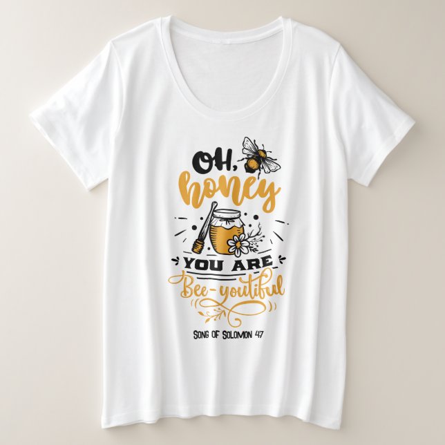 Camiseta Plus Size T-Shirt Básico de Tamanho Mais (Frente do Design)