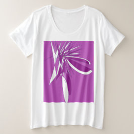 Camiseta Plus Size T-shirt Blanc Femme  Graphique mauve