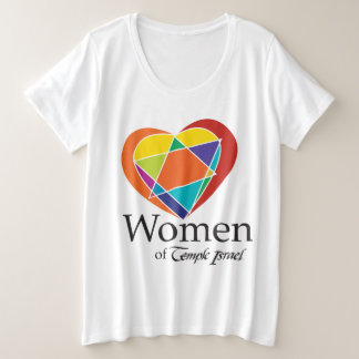 Camiseta Plus Size T-shirt com o logótipo Mulheres do Templo Israel