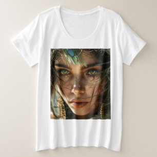 Camiseta Plus Size T-Shirt de Olhos Florestais Encantados