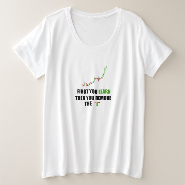 Camiseta Plus Size T-Shirt do Forex Trader (Frente do Design)