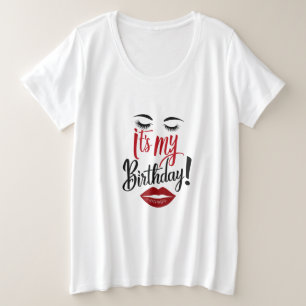 Camiseta Plus Size T-Shirt - É o meu aniversário