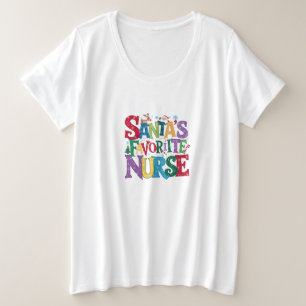 Camiseta Plus Size T-Shirt - Enfermeira - Papais noeis