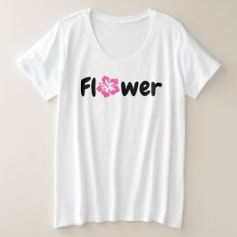 Camiseta Plus Size T-Shirt Flor