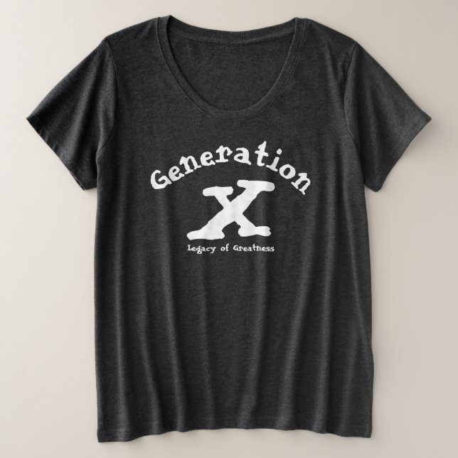 Camiseta Plus Size T-Shirt geração X (Frente do Design)