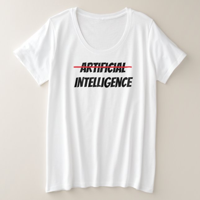 Camiseta Plus Size T-Shirt Inteligência Artificial (Frente do Design)