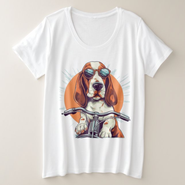Camiseta Plus Size T-Shirt legal de hound basset basset (Frente do Design)