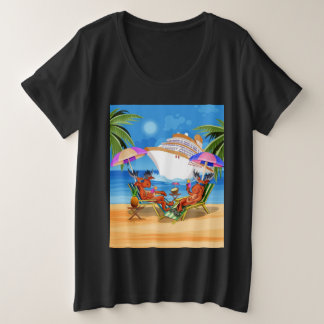 Camiseta Plus Size T-Shirt Moose Cruise 2025, tamanho mais feminino