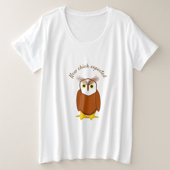Camiseta Plus Size T-Shirt - New Chick Expected (Frente do Design)