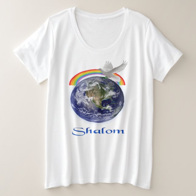 Camiseta Plus Size t-shirts Shalom (Frente do Design)