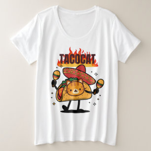 Camiseta Plus Size Tacocat Ortografado Para Trás É Tacocat