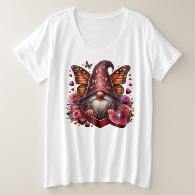 Camiseta Plus Size Tamanho Mais -T-Camisa (Frente do Design)
