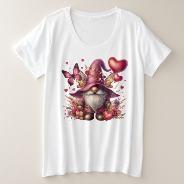 Camiseta Plus Size Tamanho Mais -T-Camisa (Frente do Design)