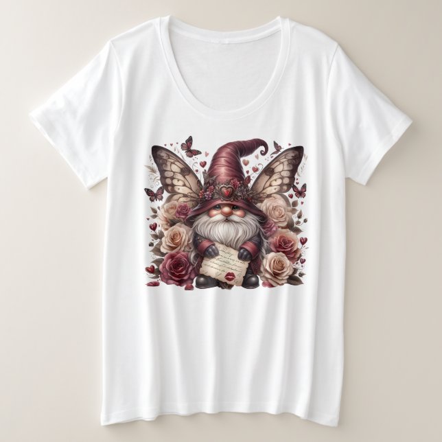 Camiseta Plus Size Tamanho Mais -T-Camisa (Frente do Design)