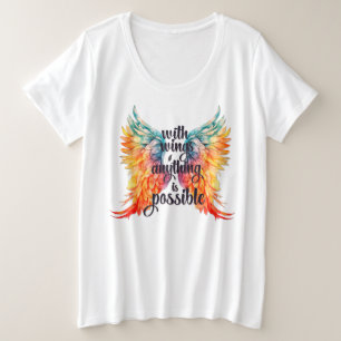 Camiseta Plus Size Tamanho Mais -T-Camisa