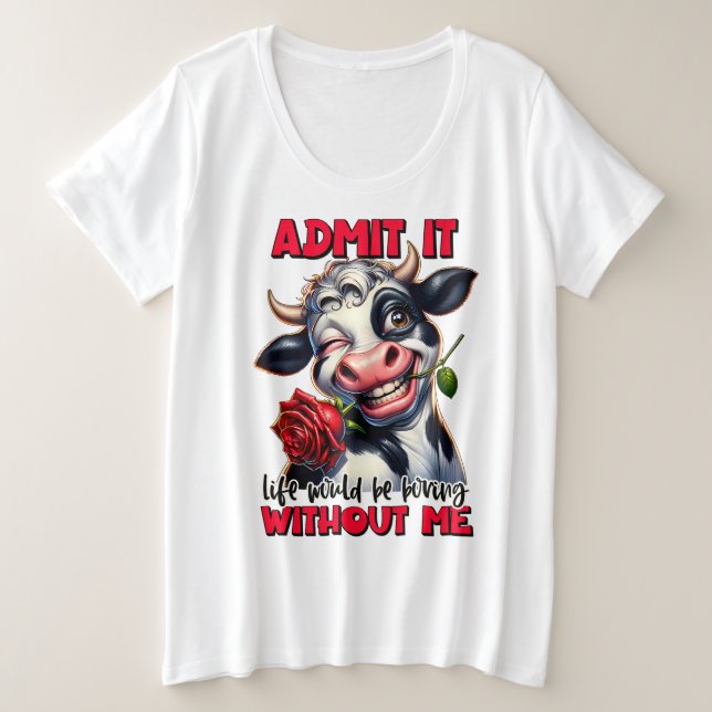 Camiseta Plus Size Tamanho Mais -T-Camisa (Frente do Design)