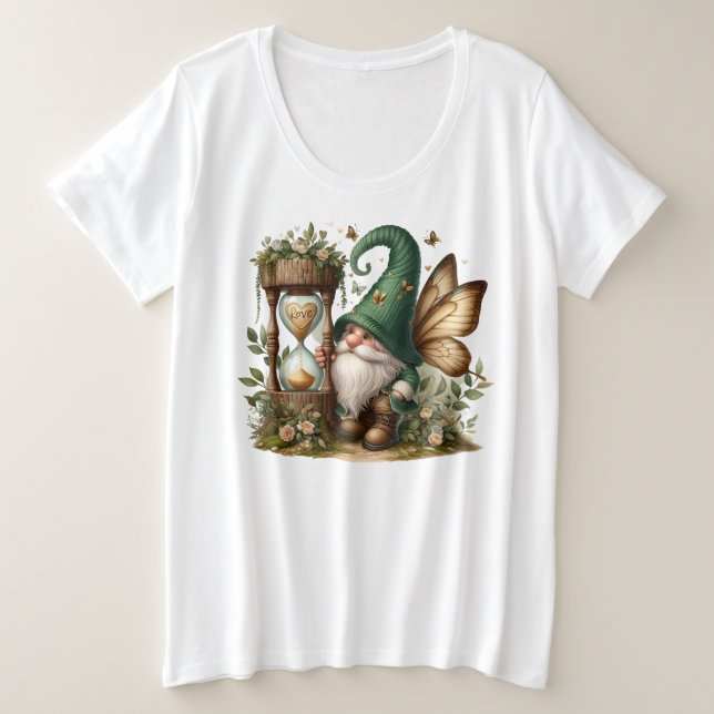 Camiseta Plus Size Tamanho Mais -T-Camisa (Frente do Design)