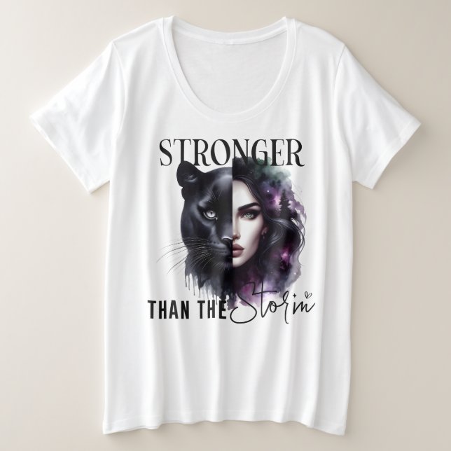 Camiseta Plus Size Tamanho Mais -T-Camisa (Frente do Design)