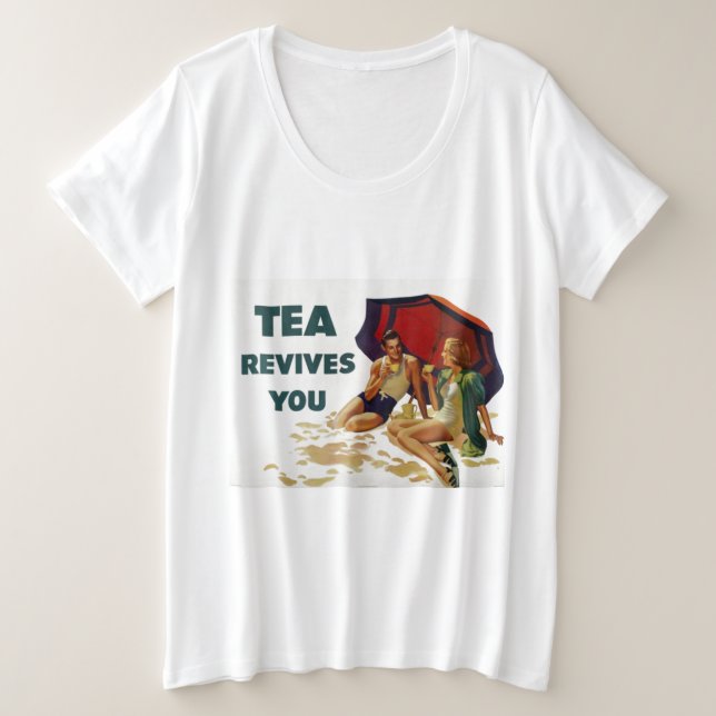 Camiseta Plus Size Tea Revives Você (Frente do Design)