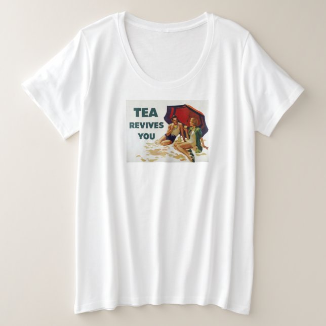 Camiseta Plus Size Tea Revives Você (Frente do Design)