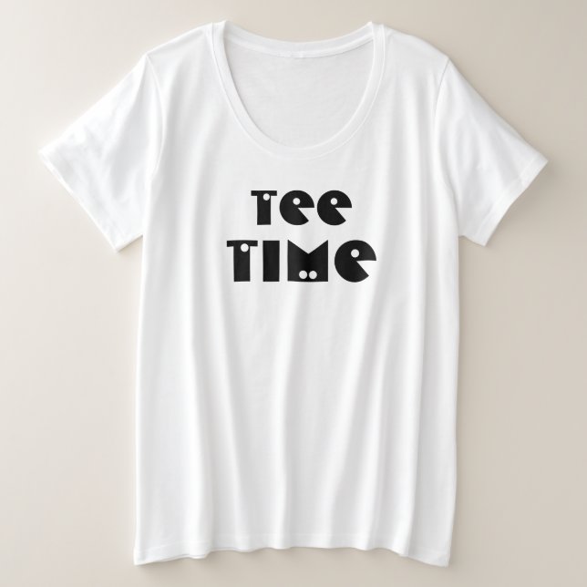 Camiseta Plus Size Tee Time T-Shirt (Frente do Design)