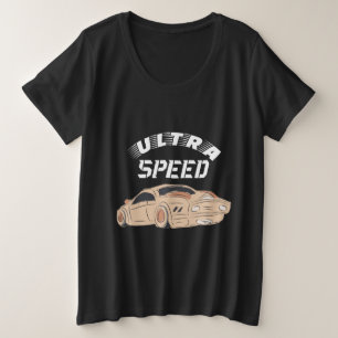 Camiseta Plus Size Tema Automóvel Ultra Velocidade
