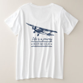 Camiseta Plus Size Tema de avião design fofo