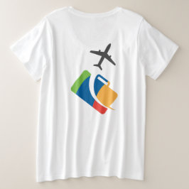 Camiseta Plus Size Tema de avião design fofo