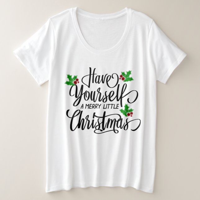 Camiseta Plus Size Tenha uma Feliz de Natal (Frente do Design)