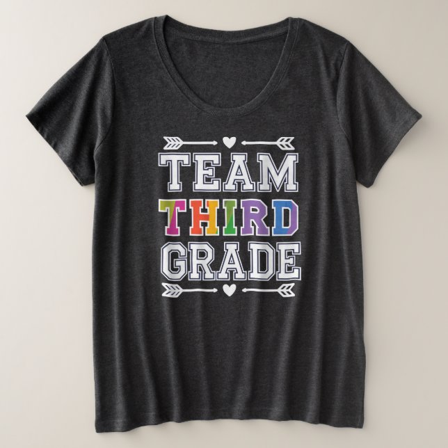 Camiseta Plus Size Terceiro grau da equipe (Frente do Design)