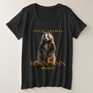 Camiseta Plus Size Território de Wisconsin Animal O Texugo