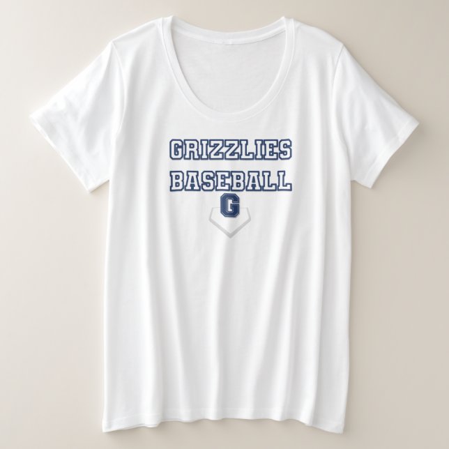 Camiseta Plus Size Teto de basebol Grizzlies (Frente do Design)