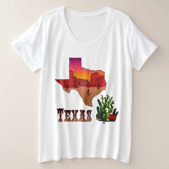 Camiseta Plus Size Texas (Frente do Design)