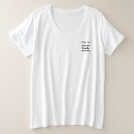 Camiseta Plus Size Texto Personalizado Mais Tamanho Família Reunião C