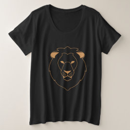 Camiseta Plus Size The Lion's Gaze: Golden Contour