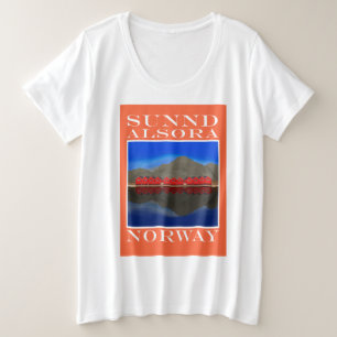 Camiseta Plus Size The Red Boat Houses Sunndalsøra Noruega