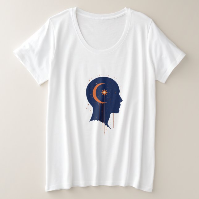 Camiseta Plus Size The Universe Within (Frente do Design)