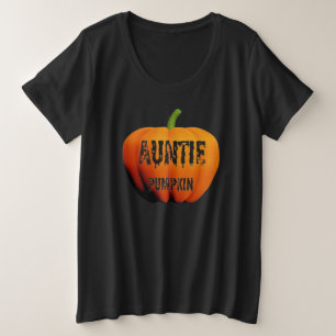 Camiseta Plus Size Tia Pumpkin Halloween Design