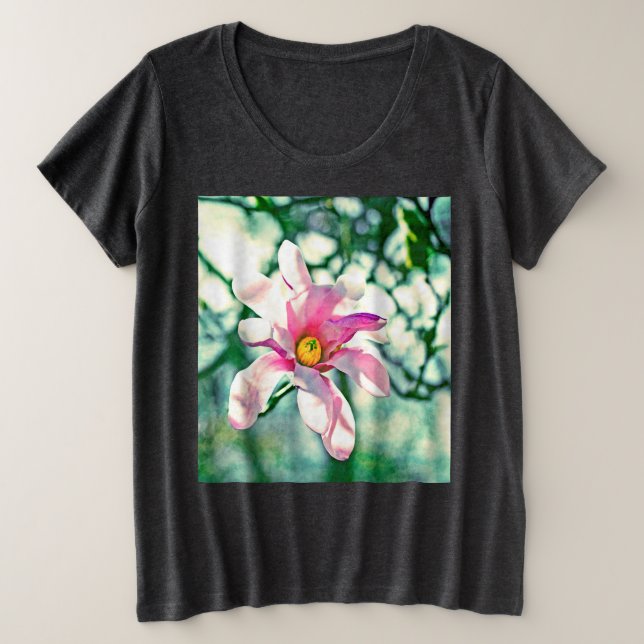 Camiseta Plus Size Tiffany Magnolia (Frente do Design)