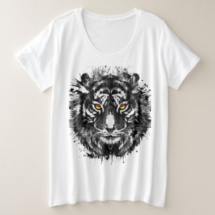 Camiseta Plus Size Tiger Womens Plus Size T-Shirt - Tigre