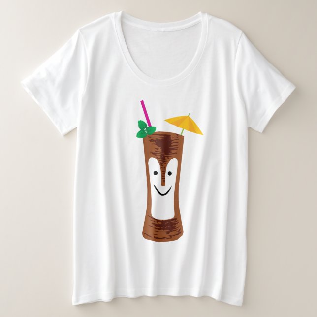 Camiseta Plus Size Tiki Bob (Frente do Design)