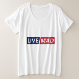 Camiseta Plus Size TIPO MAD – Design de Tipografia Minimalista Modern