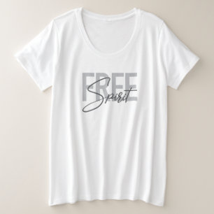 Camiseta Plus Size Tipografia moderna, simples e legal de Espírito Li
